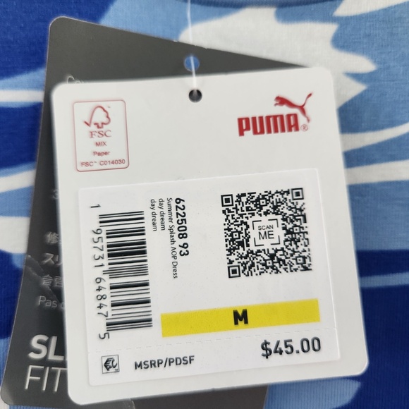 Puma Summer Splash Graphic Dress Womens Blue Casual, size M, NWT - Picture 4 of 6